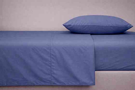 Підковдра на блискавці Ecotton полуторний 150х215 см із сатину однотонний синій 18-4221 Sling Lake Коломия