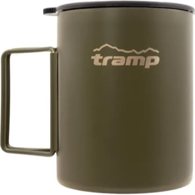 Чашка туристическая Tramp зі складаними ручками та поїлкою 500 мл Olive (UTRC-142-olive) Винница - изображение 1