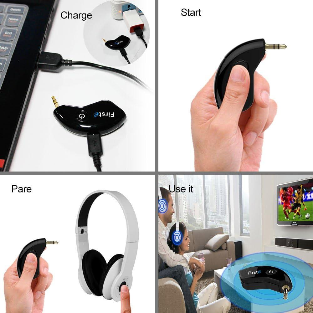 Портативний бездротовий Bluetooth-передавач FirstE для підключення до телевізора та допоміжних аудіопристроїв Київ - фото 3