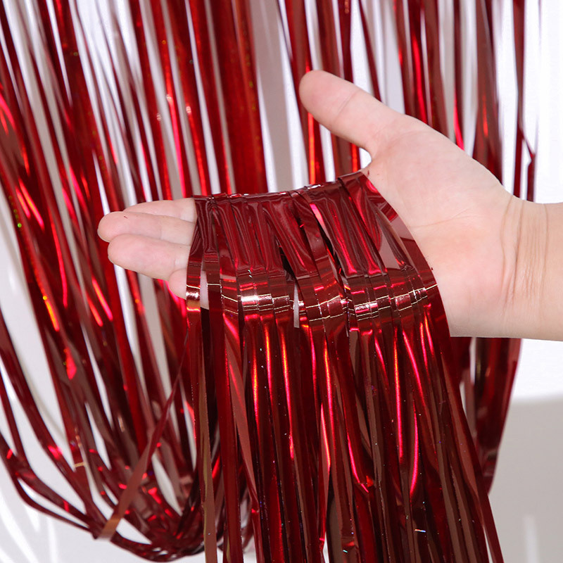 Дождик штора с голограммой 2 м на 1 м красный Киев - изображение 1