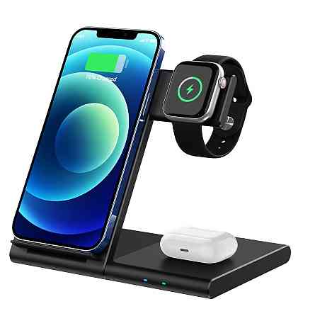 Безпровідна зарядка для телефону WATOE W40 3в1, 15Вт Луцьк