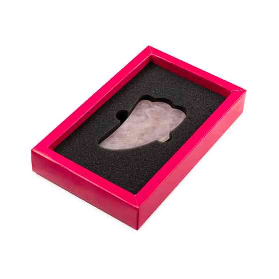 Скребок-массажер Гуаша из розового кварца Hillary Киев