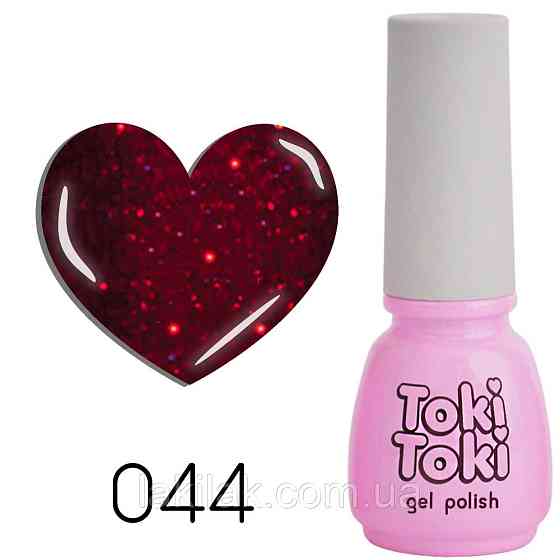 Гель-лак Toki-Toki № 044 вишневий із блиском 5мл Херсон