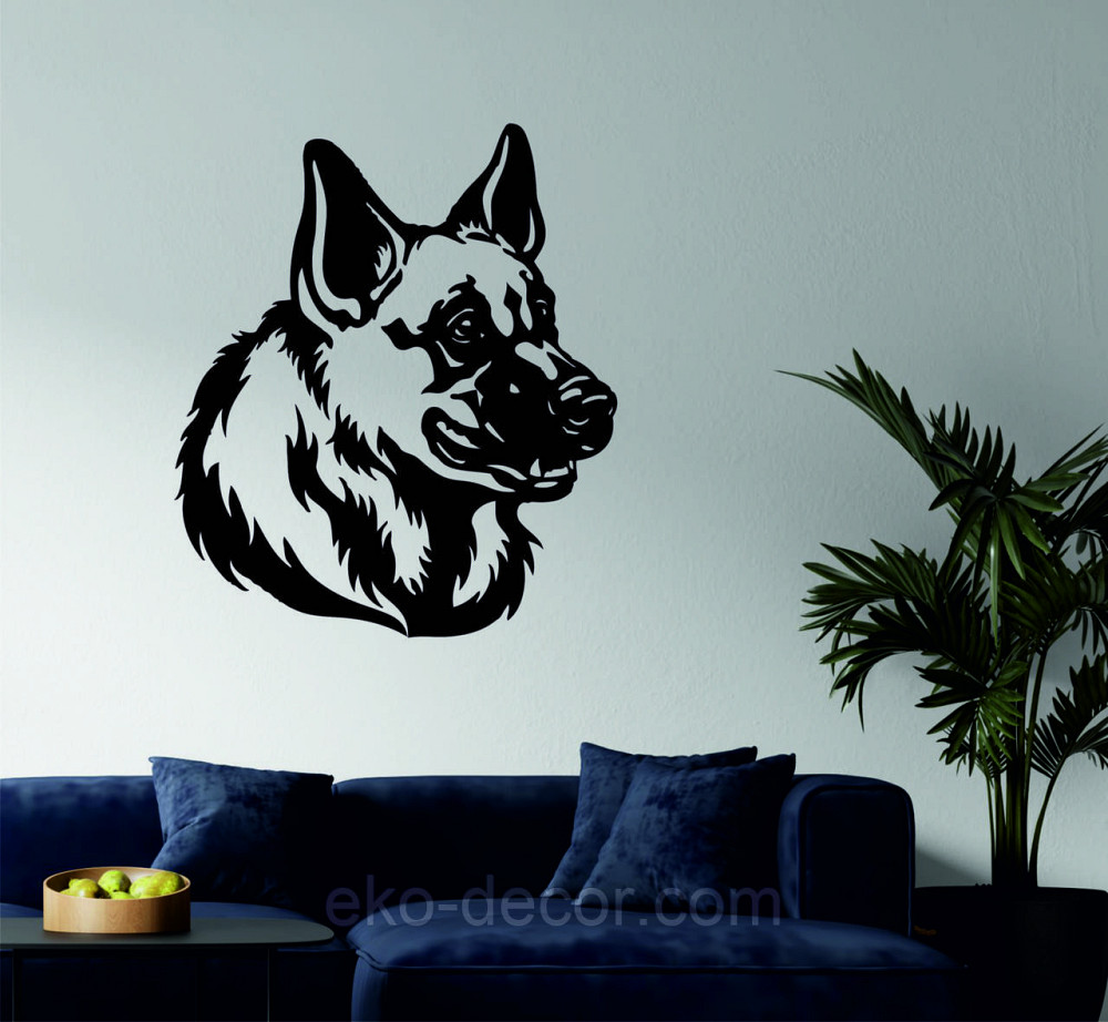 Декоративное настенное Панно «Овчарка», Декор на стену 110*95 см, Черный Киев - изображение 2