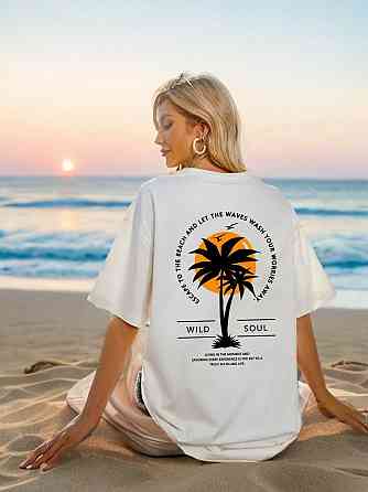 Футболка женская с принтом  46 Белая 2664084009 Днепр