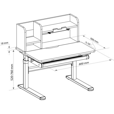Парта FunDesk INVITO GREY Вінниця - фото 3