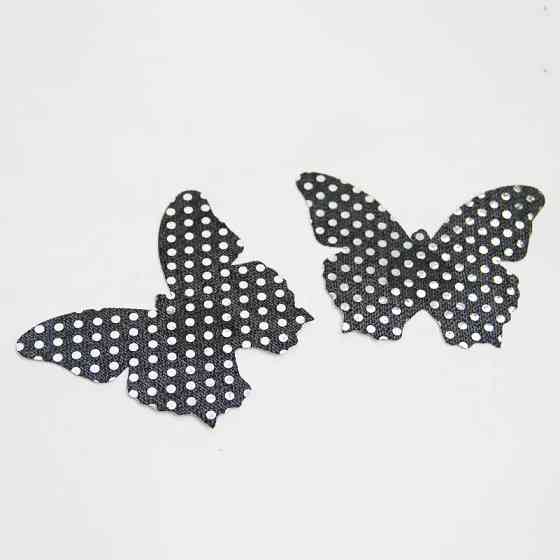 Стікіні на груди Метелики з паєтками 8 на 9 см чорний Київ