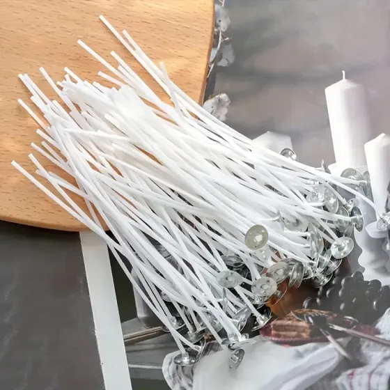 Вощеный фитиль для свечей, комплект 100 шт, 12 см Киев