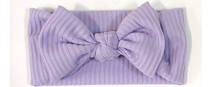 Пов'язка для волосся з бантом бузкова Київ - фото 1