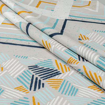 Постільна білизна Home Line Захопленість бежевий-бірюзовий, бязь, полуторний (181394) Вінниця - фото 3