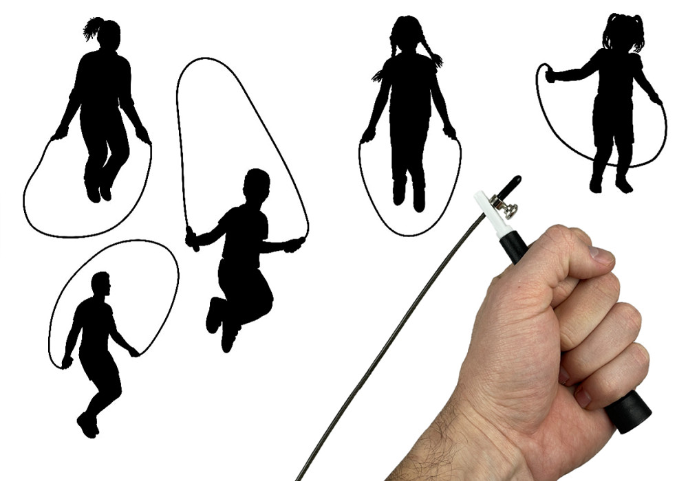 Швидкісна скакалка EasyFit Speed Cable Rope 3 м зі сталевим тросом чорна Коломия - фото 7