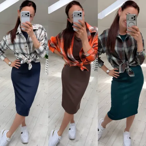 Купити жіноче плаття рубчик та жіночу фланелеву сорочку недорого в Україні. Одеса