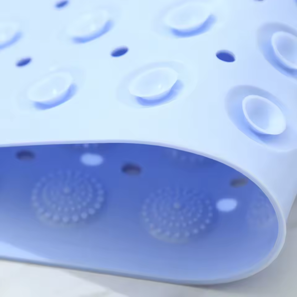 Килимок для душу і ванної кімнати силіконовий, масажний антиковзаючий у ванну прямокутний 40х80 см, блакитний Кам'янець-Подільський - фото 2