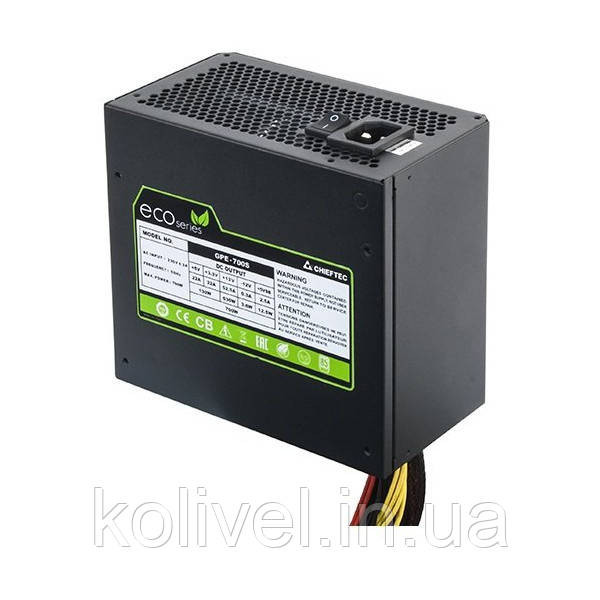 БЖ 700W Chieftec ECO GPE-700S, 120 mm, >85%, Retail (GPE-700S) Киев - изображение 3