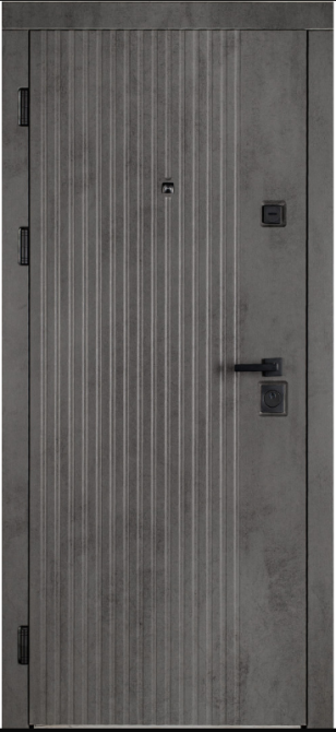 Дверь входная Артиз Элит Монако бетон темно-серый 860х2040 мм Киев - изображение 1