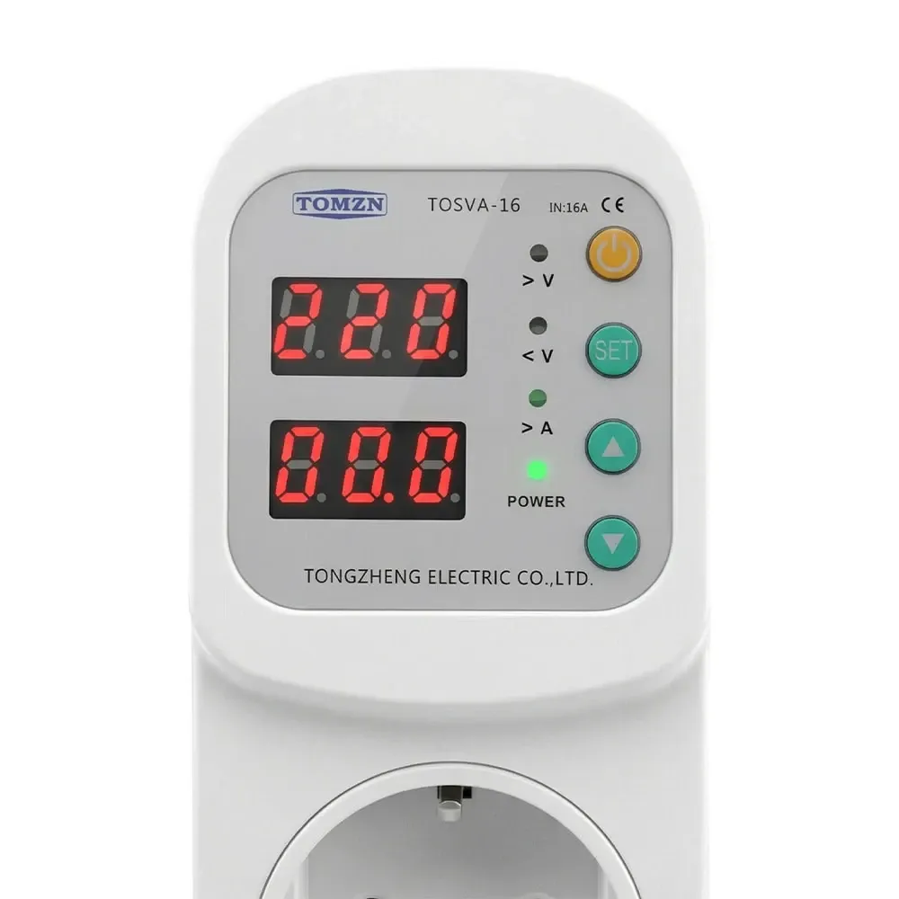 Реле контролю напруги та струму в розетку TOMZN TOSVA-16 EU 16A (51-00126) Киев - изображение 8