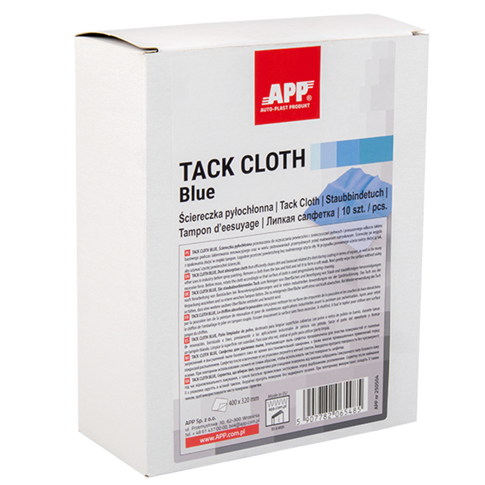 Серветки для видалення пилу "TACK CLOTH" (уп.-10шт) 40х32см сині APP, 250504 Київ - фото 1