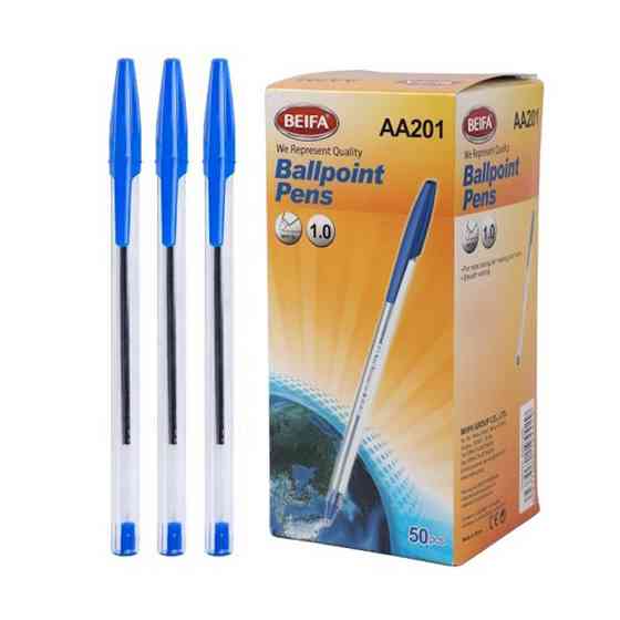Набір кулькових ручок AA201 синій, 1,0 мм, 50 штук в упаковці Вінниця