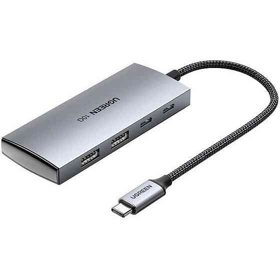 Хаб адаптер перехідник UGREEN CM480 USB-C - 2× USB 3.2+2×USB-C 10G UGR-30758 Одеса