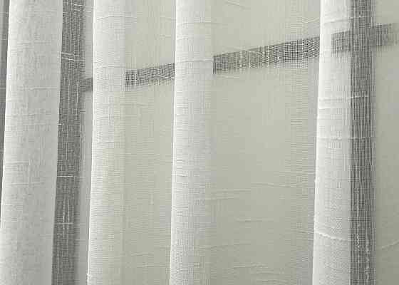 Кухонная арка VR-Textil № 000к лен с бахромой бежевый с золотистым 270х120 см (51-264) Киев