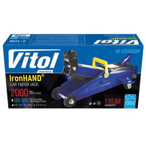 Гідравлічний домкрат 2 т з картонною коробкою, висота підйому 125-300 мм Iron Hand IH-125300DP, 6.3 кг Харків - фото 5