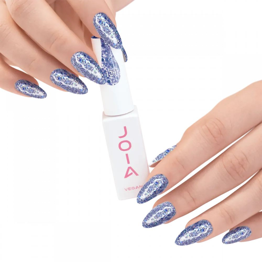 Гель-лак для нігтів синій 129 з шиммером JOIA vegan 6 мл Київ - фото 7