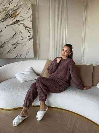 Жіноча махрова піжама Teddy Шоколадний 48/52 Харків