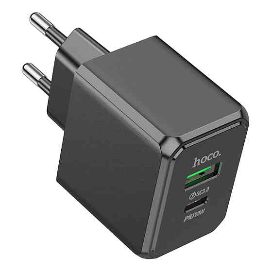 Мережевий зарядний пристрій HOCO CS14A Ocean PD20W+QC3.0 charger Black (6942007603898 ) Киев