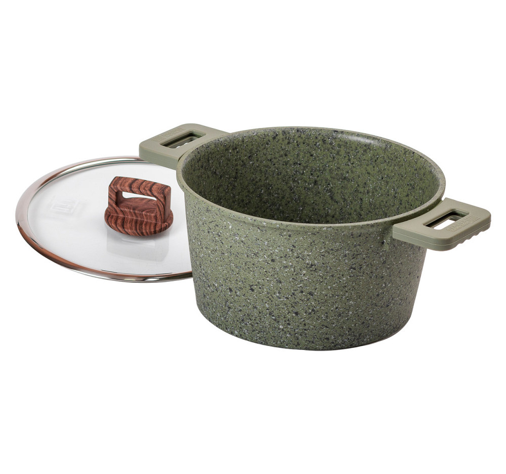 MGC Алюмінієва каструля об'ємом 5,3 л з кришкою Ø 24 см з антипригарним покриттям MGC HP-4-446G Київ - фото 2