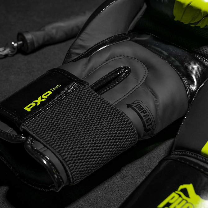 Боксерські рукавиці Phantom APEX Elastic Neon Black/Yellow 14 унцій (Бинти 4м. в подарунок) Каменское - изображение 4