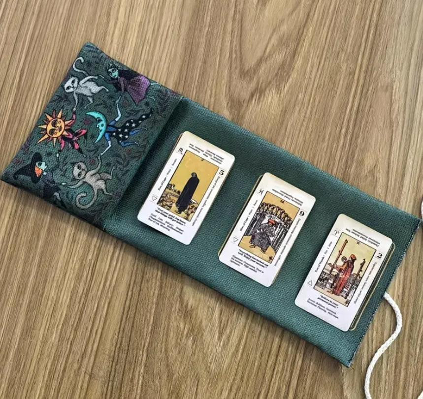 Сумка для Таро с мистическим узором в виде Луны и Солнца, чехол для карт Таро 38*17 см. Киев - изображение 1