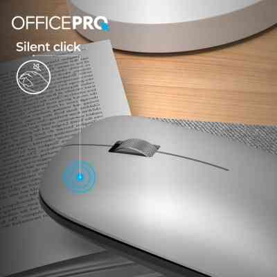 Мышка OfficePro M225S Silent Click Wireless Silver (M225S) Винница