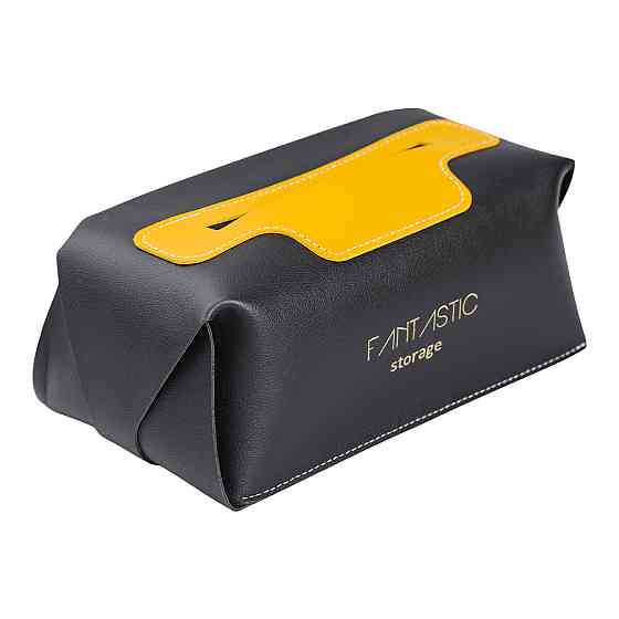 Yiwu Салфетниця з еко шкіри в машину 21х12х8 см контейнер для серветок Чорний HP-3-210B Коломия