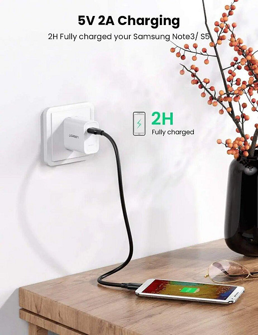 Кабель UGREEN US130 USB 3.0 A Male to Micro USB 3.0 Male Cable 2m (Black)(UGR-10843) UGR-10843 Одесса - изображение 4