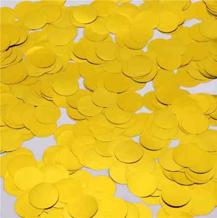 Конфетти круглый из фольги 10 г 25 мм золотистый Киев