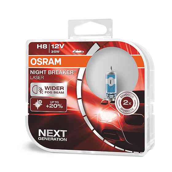 Комплект галогенових ламп OSRAM H8 64212NL-HCB Night Breaker LASER NG +150% 35 W 12 V PGJ19-1 (2 шт.) Харків