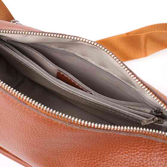 Напівкругла сумка для жінок з натуральної шкіри Vintage 22906 Коричневий Київ