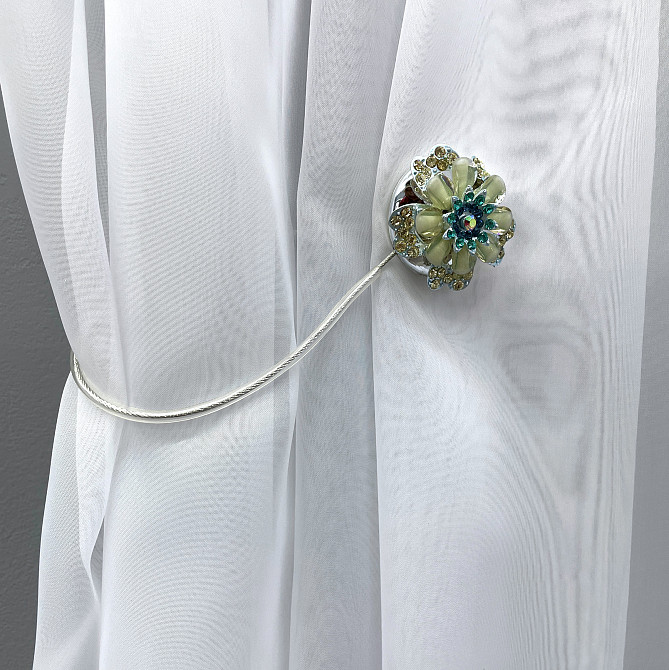 Магніти для штор та гардин "Flowers" набір 2 шт Різнокольоровий (81-228) Київ - фото 3