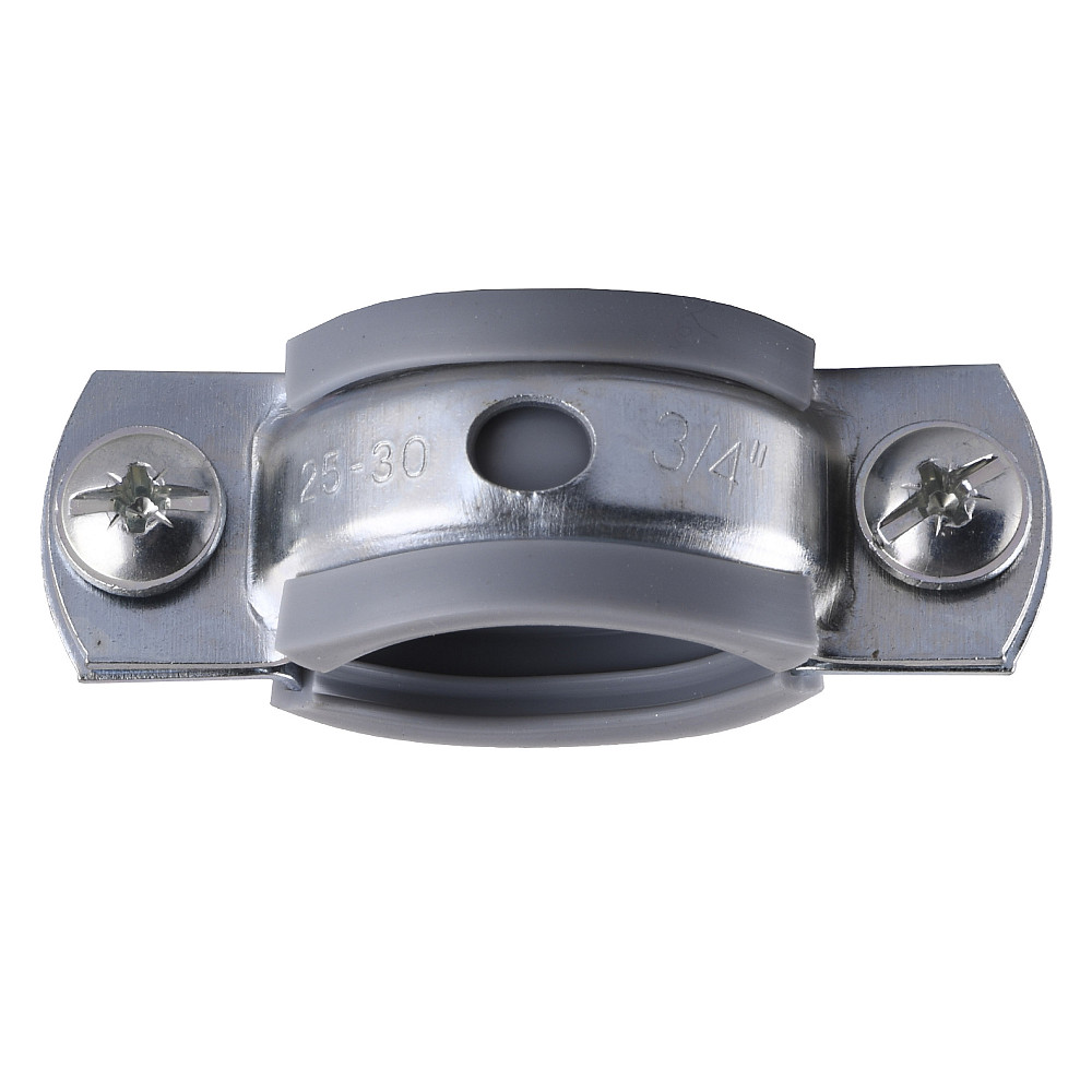 Хомут в зборi CR    3/4″ (25-30мм) з гвинтом-шурупом 8*80 та дюбелем в уп., сірий Тернопіль - фото 2