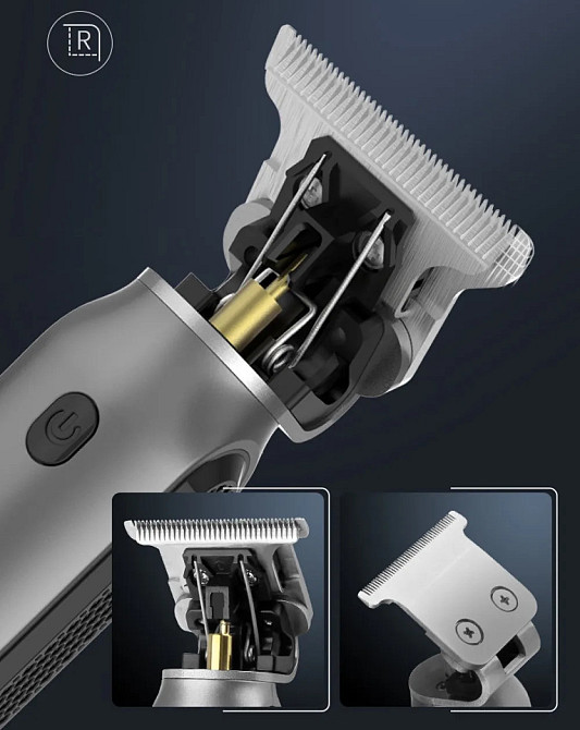 Триммер для стрижки волос окантовки бороды аккумулятор 1500мАч USB Kemei KM-1757 Киев - изображение 3