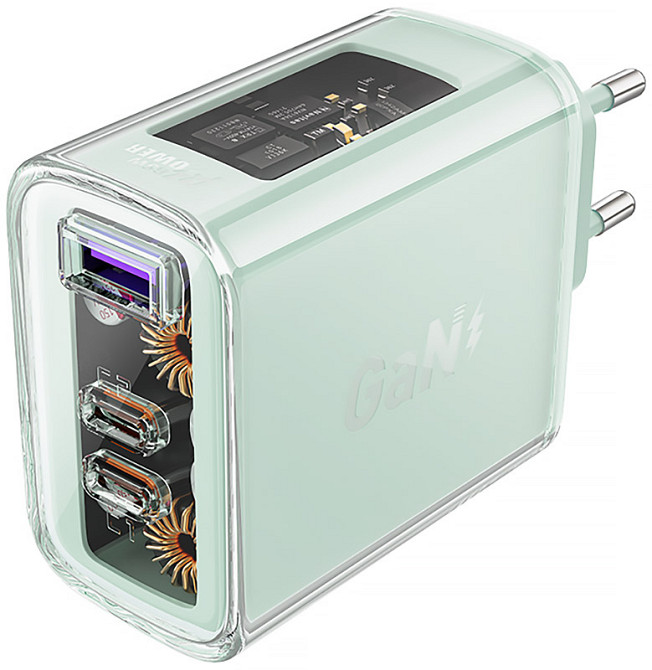 Зарядний пристрій 3xUSB 65W (2xUSB-C+USB-A) Gan A45 Fast Charger Mountain mist Acefast Винница - изображение 1
