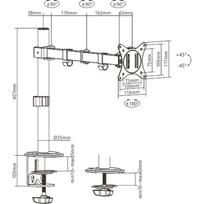 Кронштейн HiSmart HS082390 Вінниця - фото 3