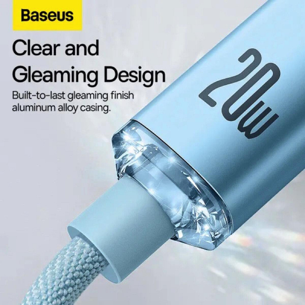 Кабель Type-C - Lightning Baseus Gem для швидкого заряджання та передачі даних 20W 1m Galaxy Blue P10373001311-00 Одеса - фото 6