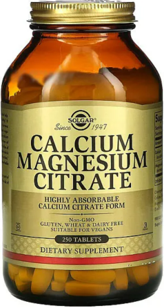 Кальцій магній цитрат Solgar Calcium Magnesium Citrate 250 таблеток Київ