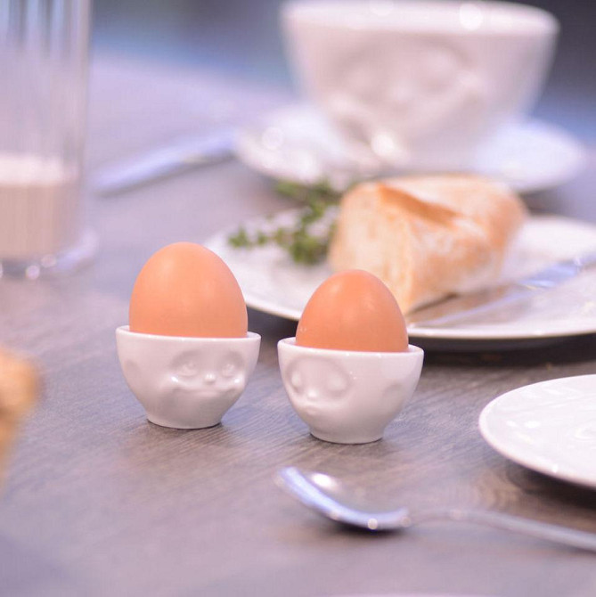 Набір із двох порцелянових підставок для яєць Tassen "Щастя та Хмм" Рівне - фото 16