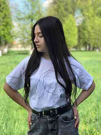 Футболка Oversize с Арт принтом женщины. Черновцы
