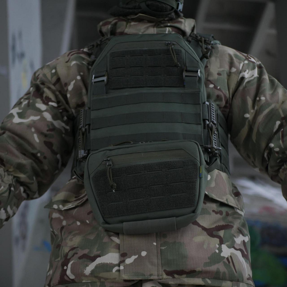 Сумка-напашник M Kiborg GU Cordura Khaki. Сумка напашник олива, хаки с велкро панелью Киев - изображение 6