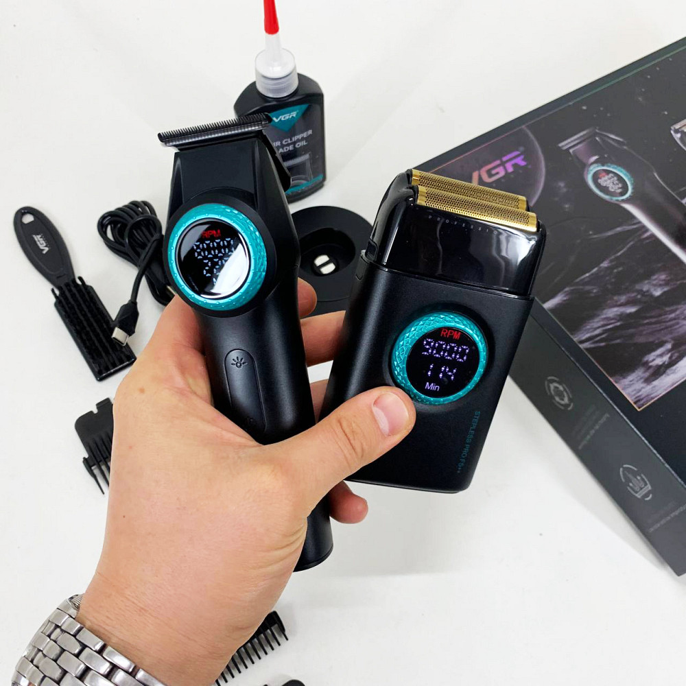 Машинка для стрижки волос и бритья VGR 2 в 1 V-977 V-377, Машинка для стрижки с мощным аккумулятором LZ-57 Львов - изображение 1