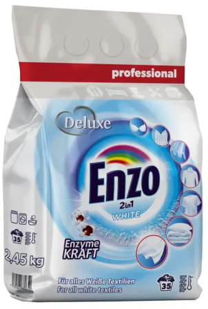 Стиральный порошок Deluxe Enzo White 2,45 кг 35 стирок Львов - изображение 1