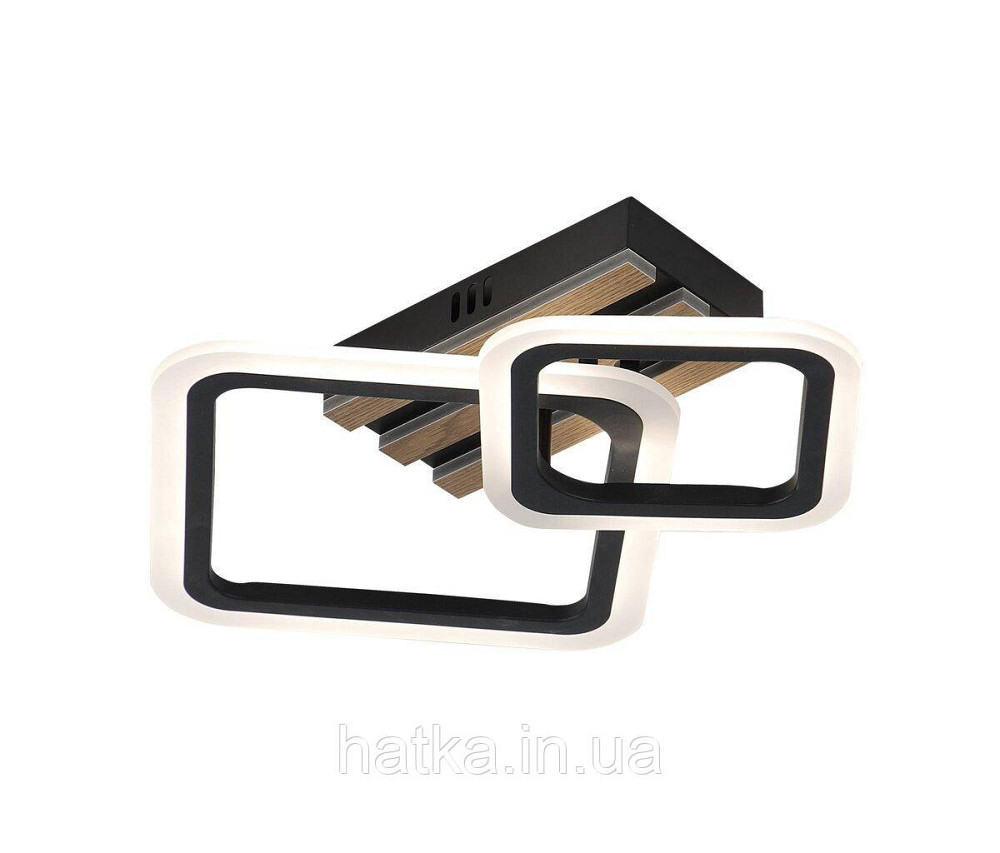 Люстра потолочная светодиодная VALESO 3314/1+1 черный + дерево 24W трехрежимная Киев - изображение 1